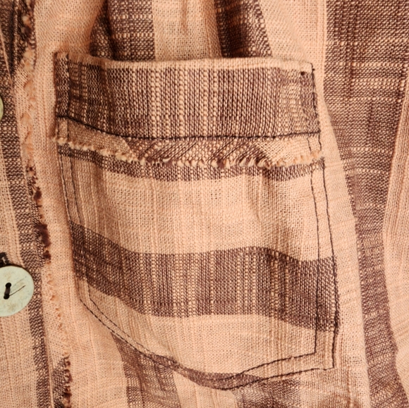 Free People Away At Sea Striped Top in Sun Baked Size XS New With Tags - Picture 6 of 8